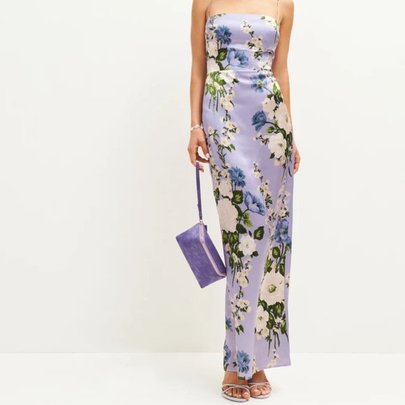 Reformation Dresses & Skirts - Reformation - NWT Frankie Silk Dress (Color: Garden Soiree, Size: 8) Retail $298